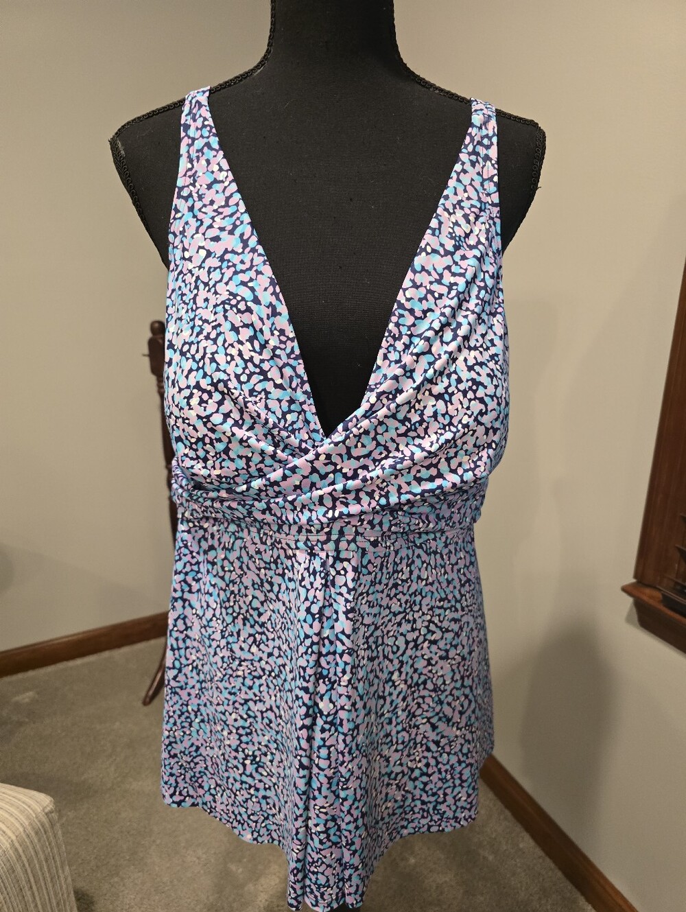 Swimsuits For All Tankini Swimsuit. Crossover Or Straight Adjustable Straps